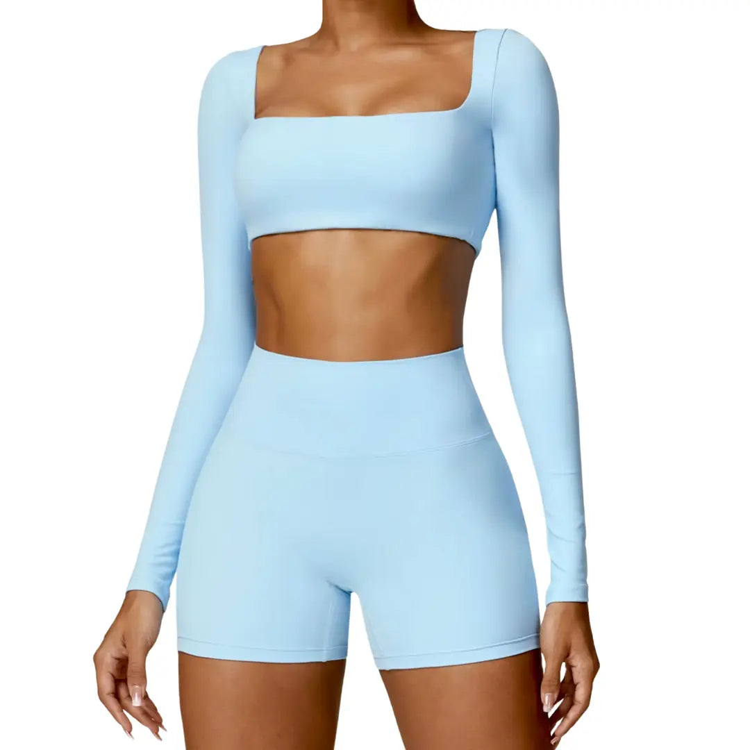 SQUARE NECK CROPPED LONG SLEEVE Yoogy